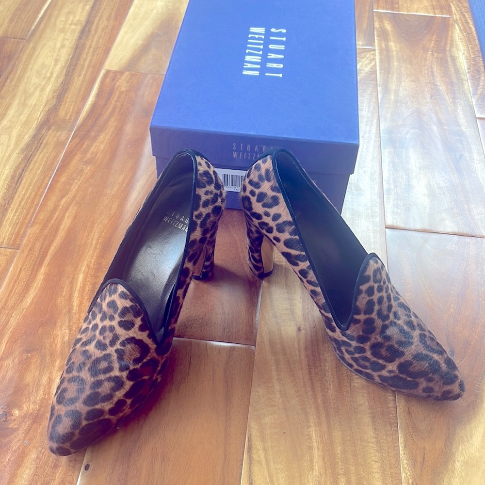 Stuart Weitzman Chocolate Feline Hair “Pipeuprise” Pumps (6.5)